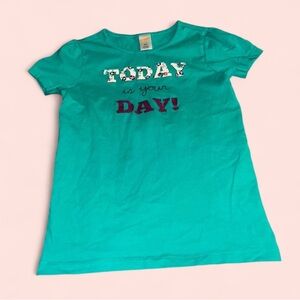 Gymboree Teal 'Today is Your Day' Tee
